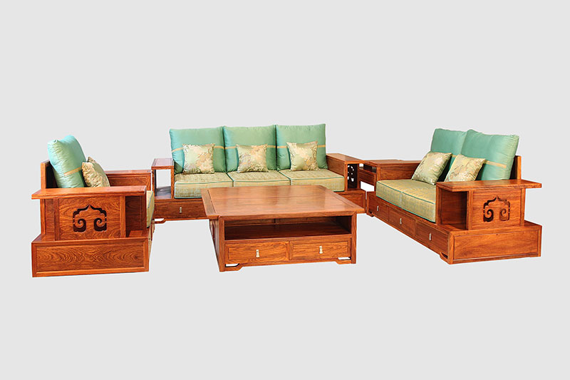 武汉中式实木沙发简直太美了