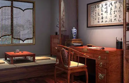 武汉书房中式设计美来源于细节